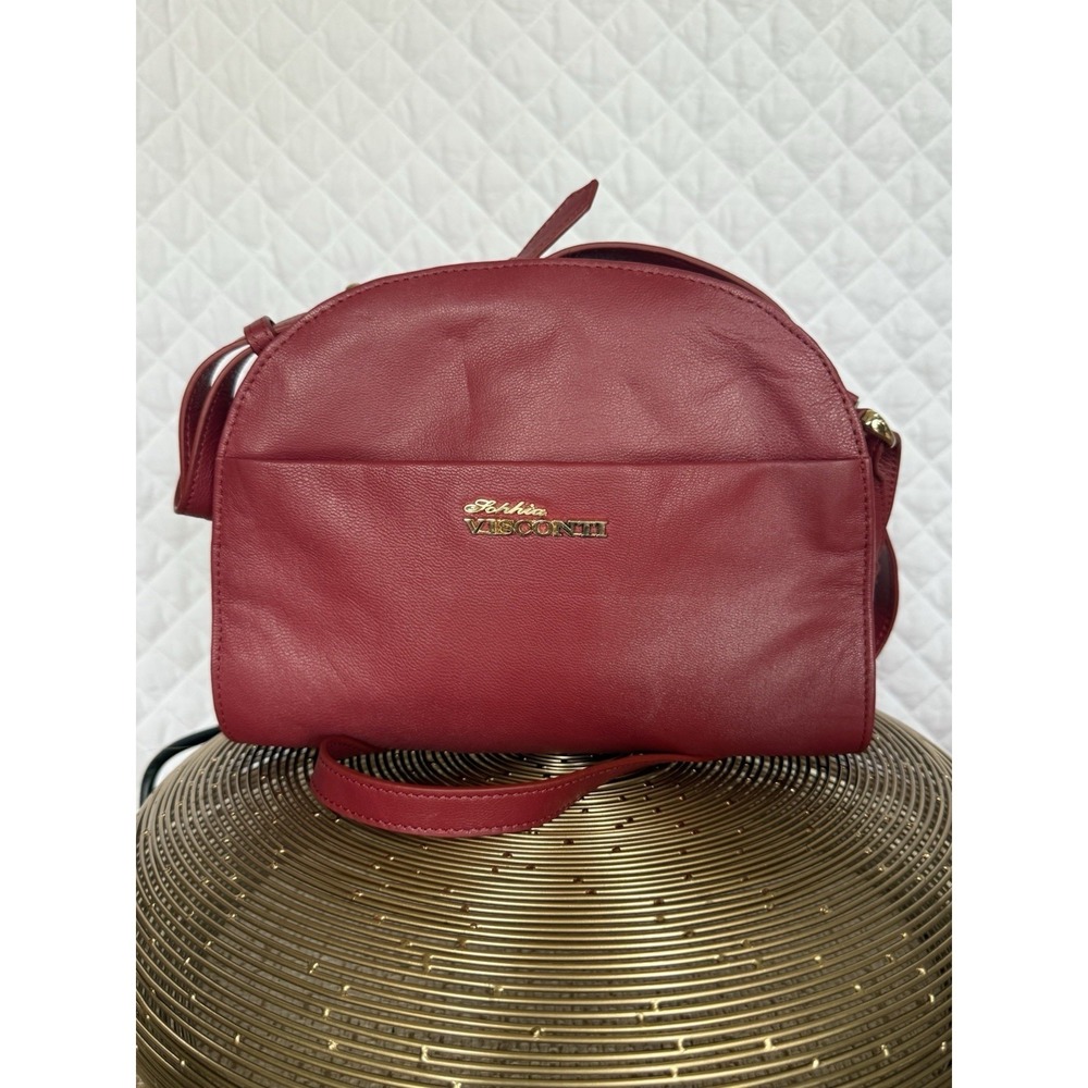 Rare Artisan Sophia Visconti Leather Bag Boho Luxe Hand-Painted Wearable Art - Picture 7 of 16